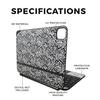 Carbon Fiber Skin Compatible with Apple Magic Keyboard for iPad Pro 11inch (M4) 2024 - Abstract Black - Premium 3M Vinyl Protective Decal Cover - Easy to Apply | Crafted in The USA by MightySkins view 2
