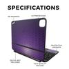 Skin Compatible with Apple Magic Keyboard for iPad Pro 11inch (M4) 2024 - Purple Diamond Plate - Premium 3M Vinyl Protective Wrap Decal Cover - Easy to Apply | Crafted in The USA by MightySkins view 2