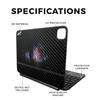 Carbon Fiber Skin Compatible with Apple Magic Keyboard for iPad Pro 11inch (M4) 2024 - Red Giant - Premium 3M Vinyl Protective Wrap Decal Cover - Easy to Apply | Crafted in The USA by MightySkins view 2