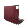 Carbon Fiber Skin Compatible with Apple Magic Keyboard for iPad Pro 11inch (M4) 2024 - Solid Burgundy - Premium 3M Vinyl Protective Decal Cover - Easy to Apply | Crafted in The USA by MightySkins view 1