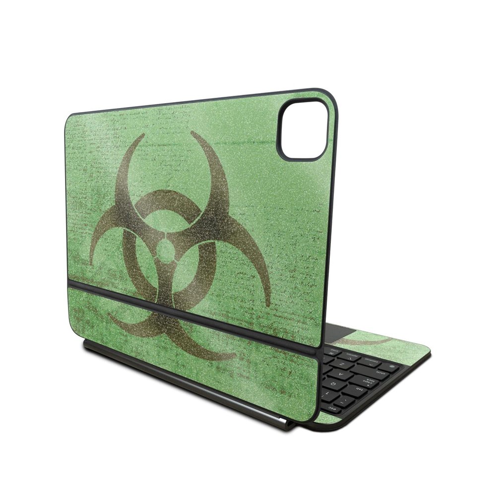 Glossy Glitter Skin Compatible with Apple Magic Keyboard for iPad Pro 11inch (M4) 2024 - Biohazard - Premium 3M Vinyl Protective Wrap Decal Cover - Easy to Apply | Crafted in The USA by MightySkins