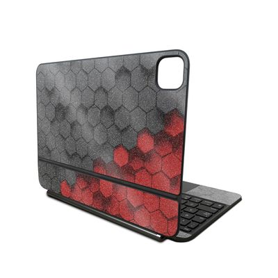 Glossy Glitter Skin Compatible with Apple Magic Keyboard for iPad Pro 11inch (M4) 2024 - Two-Tone Hex - Premium 3M Vinyl Protective Decal Cover - Easy to Apply | Crafted in The USA by MightySkins