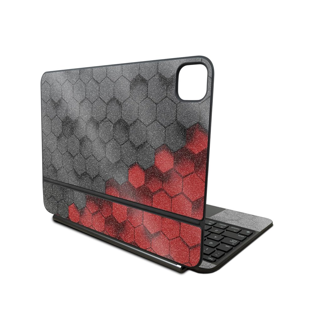 Glossy Glitter Skin Compatible with Apple Magic Keyboard for iPad Pro 11inch (M4) 2024 - Two-Tone Hex - Premium 3M Vinyl Protective Decal Cover - Easy to Apply | Crafted in The USA by MightySkins