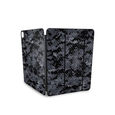 Carbon Fiber Skin Compatible with Apple Smart Folio for iPad Pro 13-inch (M4) 2024 - Digital Camo - Premium 3M Vinyl Protective Wrap Decal Cover - Easy to Apply | Crafted in The USA by MightySkins