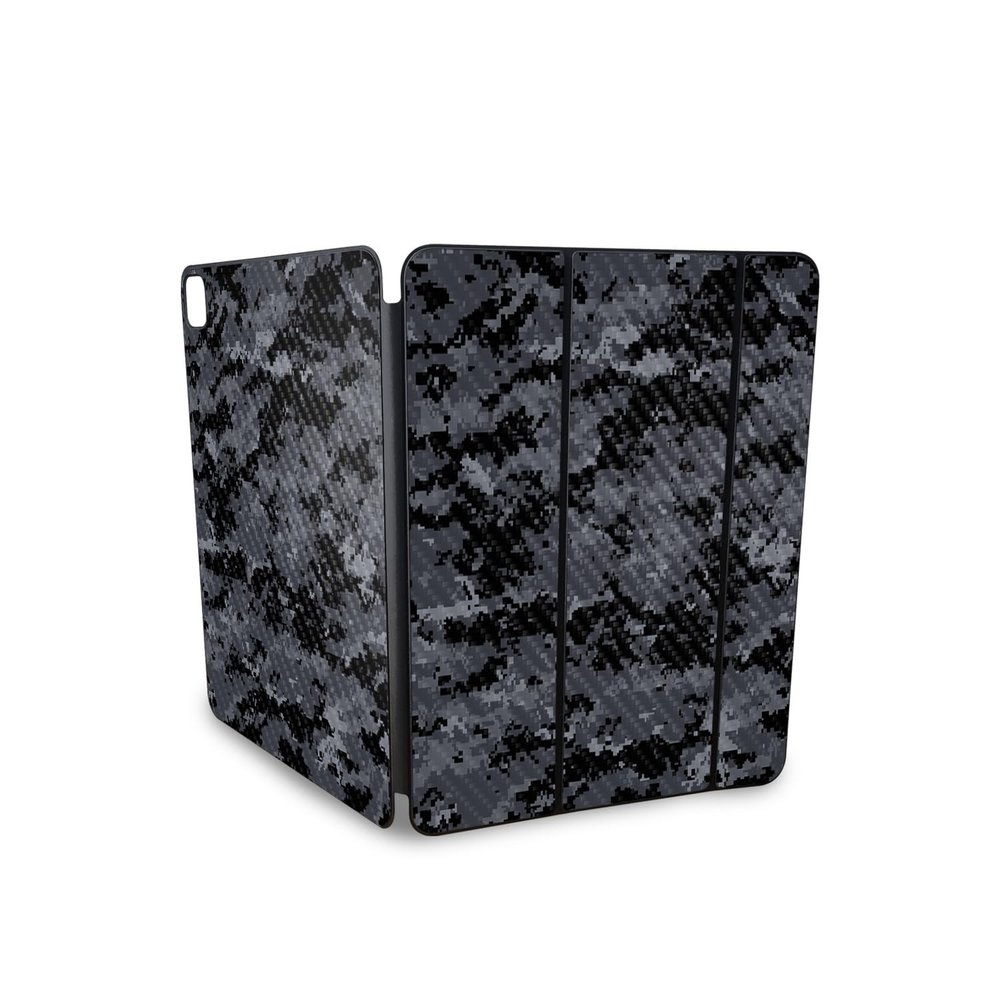 Carbon Fiber Skin Compatible with Apple Smart Folio for iPad Pro 13-inch (M4) 2024 - Digital Camo - Premium 3M Vinyl Protective Wrap Decal Cover - Easy to Apply | Crafted in The USA by MightySkins