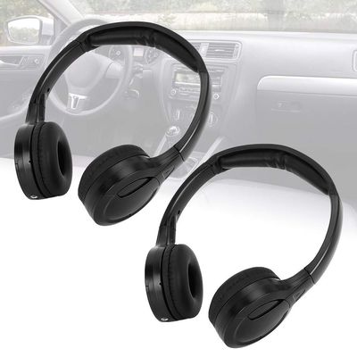 EIMSOAH Infrared Earphone, 2 Channel Cordless Infrared IR Stereo Audio Headphone, Foldable Cordless Infrared Earphone, for Car Headrest DVD