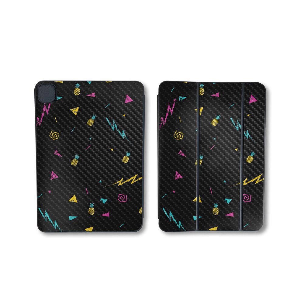 Carbon Fiber Skin Compatible with Apple Smart Folio for iPad Pro 11-inch (M4/M5) 2025 - Magic Pineapple - Premium 3M Vinyl Protective Decal Cover | Crafted in The USA by MightySkins
