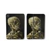 Carbon Fiber Skin Compatible with Apple Smart Folio for iPad Pro 11-inch (M4/M5) 2025 - Skull with Cigarette - 3M Vinyl Protective Decal Cover | Crafted in The USA by MightySkins view 1