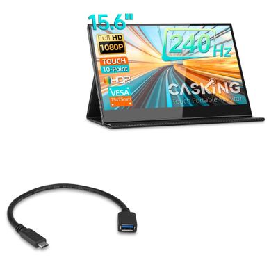 BoxWave Cable Compatible with Casking C15T4 Portable Monitor (15.6 in) - USB Expansion Adapter, Add USB Connected Hardware to Your Phone