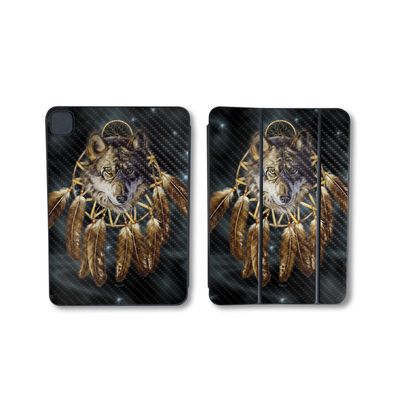 Carbon Fiber Skin Compatible with Apple Smart Folio for iPad Pro 11-inch (M4/M5) 2025 - Wolf Dreams - Premium 3M Vinyl Protective Wrap Decal Cover | Crafted in The USA by MightySkins