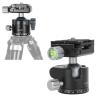 for Ball Head, Tripod for Ball Head 360 Degrees Panoramic Aluminium Alloy, 6KG 13.2lb Load with Universal Quick Release Plate, 3/8in Thread Mount Tripod Head