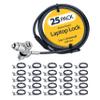 StarTech.com 25-Pack Universal Laptop Lock 6.6ft (2m), Master Keyed Security Cable, Compatible with Noble Wedge/Nano/K-Slot; TAA view 1
