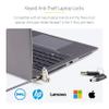 StarTech.com 25-Pack Universal Laptop Lock 6.6ft (2m), Master Keyed Security Cable, Compatible with Noble Wedge/Nano/K-Slot; TAA view 2
