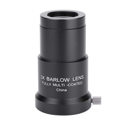 1.25Inch 3X Barlow Lens,Magnification Lens Astronomy Telescope Eyepiece Lens for Eyepiece Fullcoated Optical Lens for Obsevaring More Detailed at The Star,Moon and Other