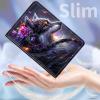 Amazon Fire 7 Tablet Case (12th Gen, 2022) - Slim PU Leather Folding Stand with Auto Sleep/Wake Feature, Black Purple Wolf view 4