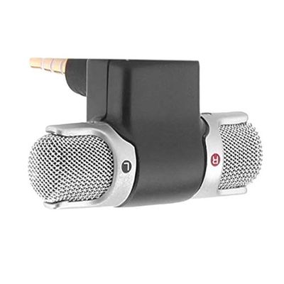 Lizusidtsy Mini 3.5mm Jack Microphone Portable Stereo Microphone for Phone Recording Microphone for Smartphone