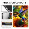 AIRWEE Case for All-New Fire 7 Tablet (12th Generation, 2022 Release), Slim PU Leather Folding Adjustable Stand Fire 7 Tablet Case 12th Generation, with Auto Sleep/Wake Kindle 7 Case, Flying Bird view 2