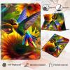 AIRWEE Case for All-New Fire 7 Tablet (12th Generation, 2022 Release), Slim PU Leather Folding Adjustable Stand Fire 7 Tablet Case 12th Generation, with Auto Sleep/Wake Kindle 7 Case, Flying Bird view 3