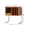 CD Record Storage Rack Simple European solid wood storage cabinet suspended side cabinet record cabinet pine bookcase storage rack simple bedside table living room side table Record Stand(D) view 2