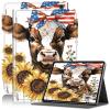 Amazon Fire 7 Tablet Case (12th Gen, 2022) - Slim PU Leather Folding Stand with Auto Sleep/Wake - American Flag view 1