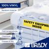 Brady Vinyl Label Bundle: (M4C-1000-595-WT-BK) All-Weather 1in x 25ft Black on White Labels and (M5-115-427) 1.25" x 1.5" Self-Laminating Black on White Cable Labels view 4