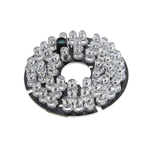 Lizusidtsy 48 LED IR Infrared Illuminating 60 Degree Bulb Board for CCTV Home Security Camera, black & white, 149134