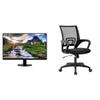 Acer 21.5 Inch Full HD Computer Monitor and Ergonomic Mesh Office Chair with Lumbar Support Armrest Executive Rolling Task Chair view 1
