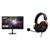 Acer 27" 1500R Curved 240Hz Gaming Monitor Bundle with HyperX Cloud Alpha Gaming Headset view 1
