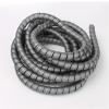 Spiral Protector 5 Meters Cable Protection Sleeve Wear Resistant Spiral Tube Pipe Protector Wire Organizer Plastic Spiral Line Wrap Winding Wraps Cable(Grey,25mm Inside Diameter) view 1