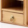 FURUIM2024M CD Record Storage Rack Record Storage Rack CD Rack Solid Wood Album Collection Rack Desktop Retro Multi-Functional disc Storage Rack Book Record Stand(A) view 3