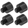 MECCANIXITY Microphone Stand Adapter 3/8-16 Male to 5/8-27 Female Camera Screw Thread Adapter for Microphone Tripod Stand Black 4 Pcs view 1