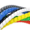 Spiral Protector 5 Meters Cable Protection Sleeve Wear Resistant Spiral Tube Pipe Protector Wire Organizer Plastic Spiral Line Wrap Winding Wraps Cable(White,28mm Inside Diameter) view 2