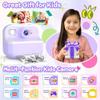 Kids Camera Instant Print, Toys for 3-12 Year Old Girls Christmas Birthday Gifts, 48MP Kids Selfie Digital Camera, 1080P HD Children Video Recorder, 2.4" Toddler Camera with Print Paper view 2