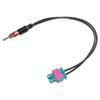 Anina Double Fakra Male to DIN ISO Adapter Compatible with Audi Volvo VW Seat Skoda Car DIN Motorola TypeUniversal Car Stereo AM FM Antenna Splitter Y AUX Adapter view 2