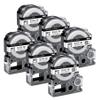 Aonomi LK-4WBN SS12KW Label Tape Replace for Epson Label Maker Tape LC-4WBN LC 4WBN9 12mm 1/2" Black on White 0.47" Compatible with Epson LabelWorks LW300 LW400 LW500 Label Maker, 6-Pack view 1