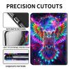 Amazon Fire 7 Tablet Case (12th Gen, 2022) - Slim PU Leather Folding Stand with Auto Sleep/Wake Feature - Owl Wings view 2