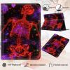 Amazon Fire 7 Tablet Case (12th Gen, 2022) - Slim PU Leather Folding Stand with Auto Sleep/Wake - Red Skeleton view 3
