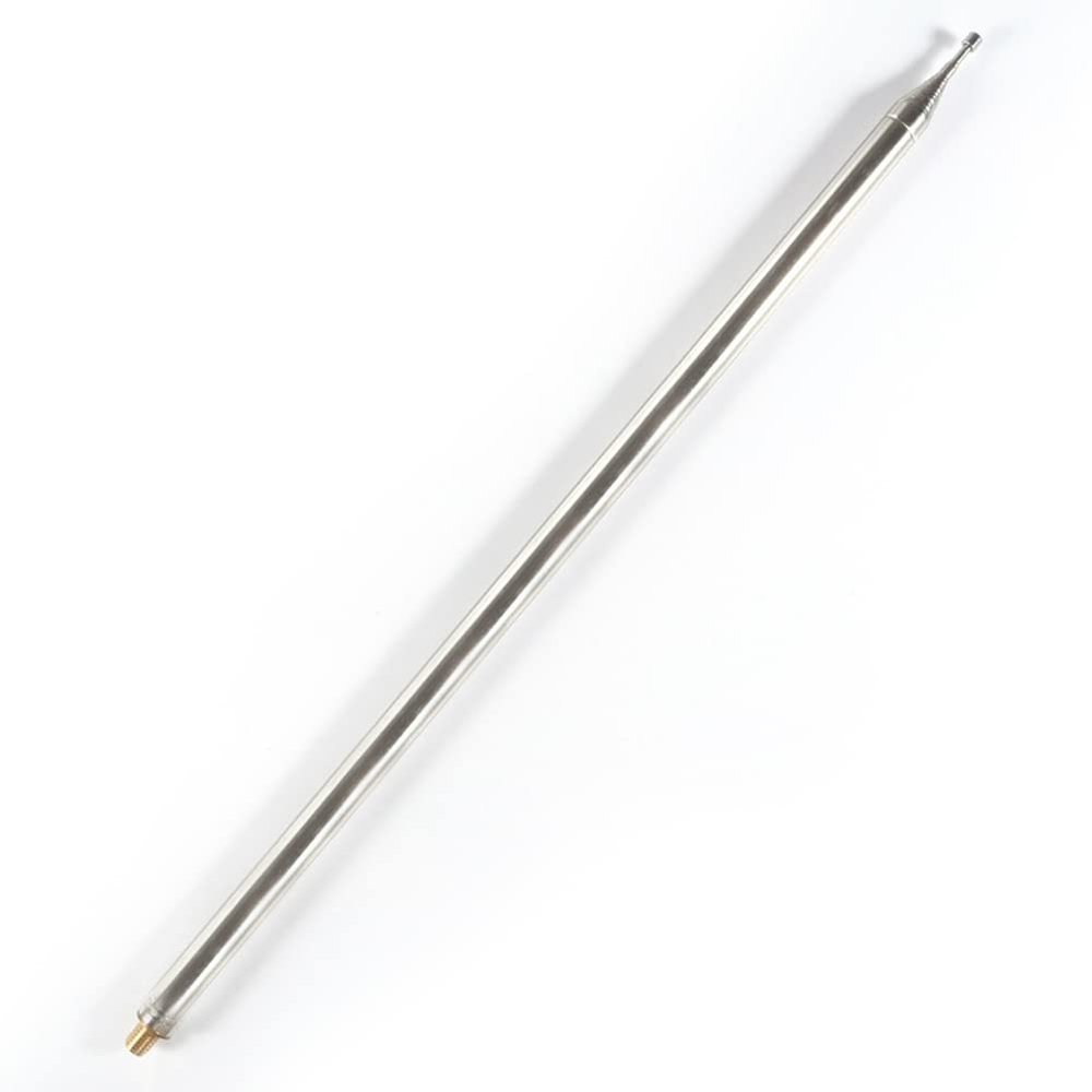 Lizusidtsy 1Pcs 5.6M 201 Stainless Steel Whip Antenna Pull Rod for HF Radio Positive V Antenna GP Antenna DIY M10 Spare Parts, Silver, 500354558