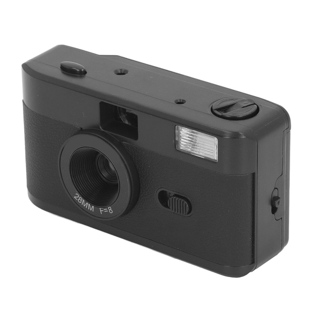 GOWENIC Vintage Film Camera, Portable Film Camera with Built in Flash, Lightweight Camera for Photography Beginners (Black)