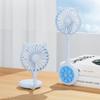 FUFUYING Creative Suction Cup Install Small Fan Lazy Outdoor Home USB Rechargeable Desktop Mini Portable Small Fan for Gift,Blue view 4