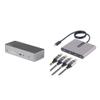 StarTech USB C Dock 4K 60Hz Quad Monitor DisplayPort & HDMI Adapter USB-C to 4 HDMI External Video Card Dongle view 1