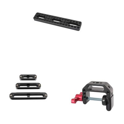 CAMVATE Camera Long Cheese Plate + Triple NATO Rail Quick Release Bar + C-Clamp