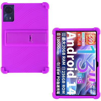 AKNICI Case for TECLAST T65 Max Tablet 13 Inch, Soft Silicone Heavy Protective Cover with Adjustable Kickstand for TECLAST T65 Max Tablet 13 Inch, Purple