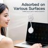 FUFUYING Creative Suction Cup Install Small Fan Lazy Outdoor Home USB Rechargeable Desktop Mini Portable Small Fan for Gift,White view 3