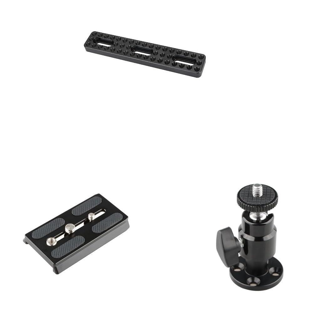 CAMVATE Camera Long Cheese Plate + Camera Quick Release Base Plate + Wall Ceiling Mount with 1/4"-20 Thread