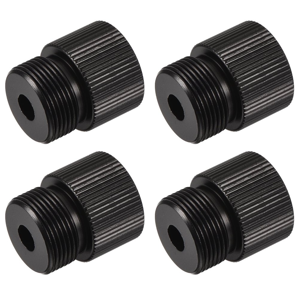 MECCANIXITY Microphone Stand Adapter 5/8-27 Male to 1/4-20 Female Camera Screw Thread Adapter for Microphone Tripod Stand Black 4 Pcs