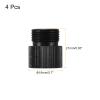 MECCANIXITY Microphone Stand Adapter 5/8-27 Male to 1/4-20 Female Camera Screw Thread Adapter for Microphone Tripod Stand Black 4 Pcs view 2