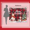 Mocsicka Merry Christmas Backdrop Xmas Red and Black Buffalo Plaid Party Decorations for New Year Holiday Party Supplies for Family Photoraphy Background (Christmas, 8x6ft(96"x72")) view 3
