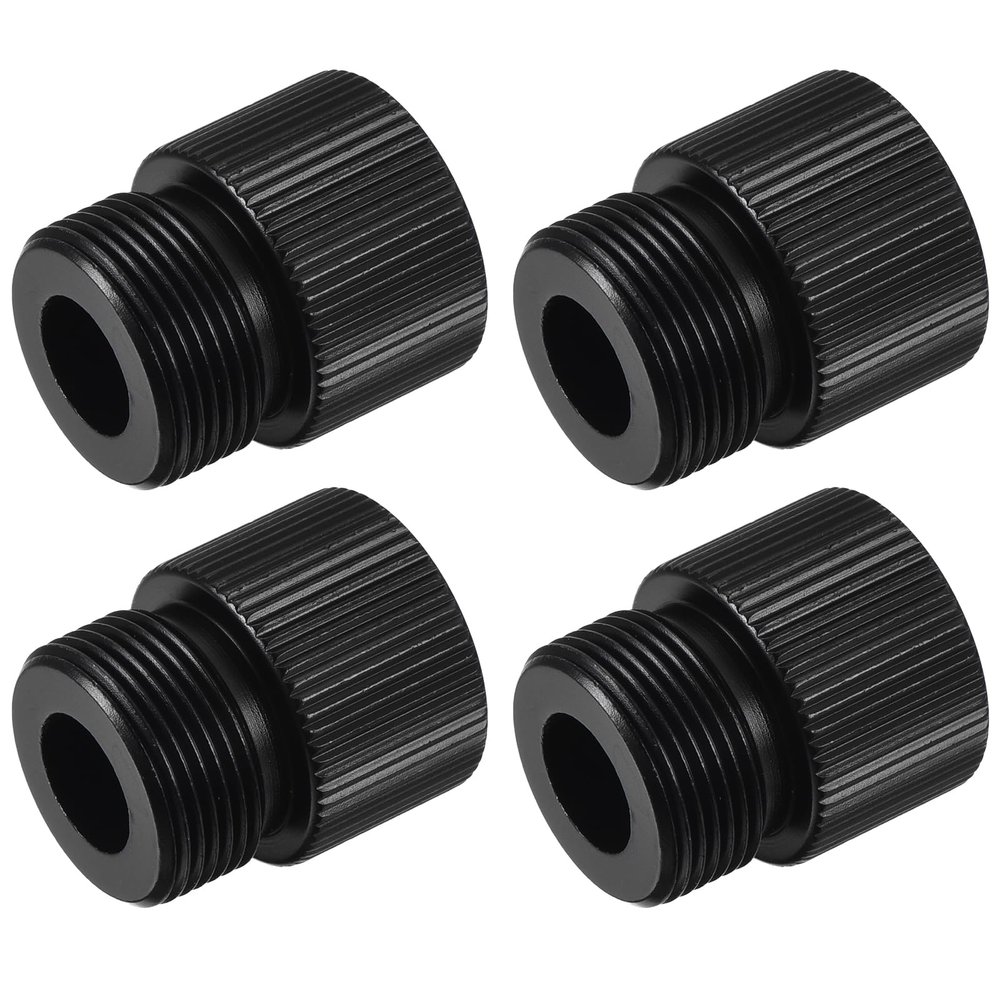 MECCANIXITY Microphone Stand Adapter 5/8-27 Male to 3/8-16 Female Camera Screw Thread Adapter for Microphone Tripod Stand Black 4 Pcs