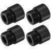 MECCANIXITY Microphone Stand Adapter 5/8-27 Male to 3/8-16 Female Camera Screw Thread Adapter for Microphone Tripod Stand Black 4 Pcs view 1